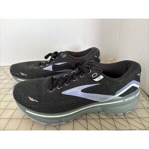 Brooks Ghost 15 Shoes Womens Size 7.5 Black Purple Running Sneakers Good Cond